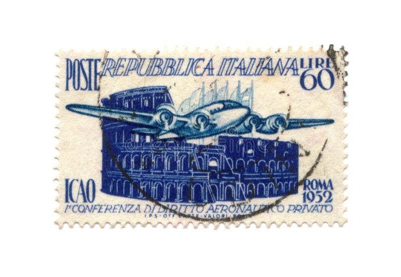 Postage stamp from Italy dated 1952 royalty free stock image