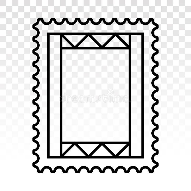 Postage Stamp or Letter Stamp - Line Art Icon for Apps or Website Stock  Vector - Illustration of post, flat: 183701627