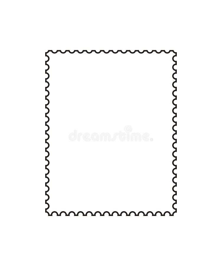 Postage stamp outline [vector]