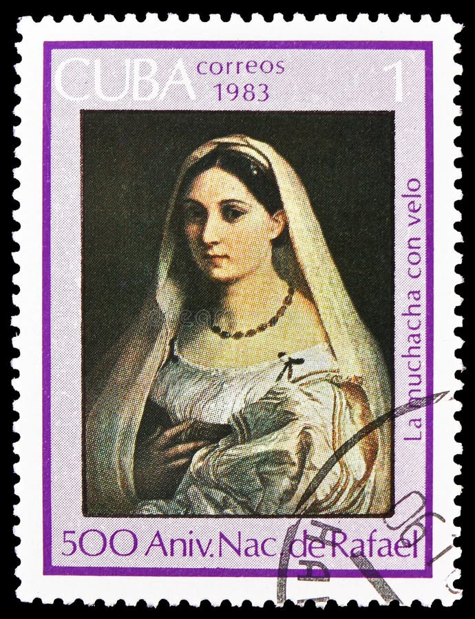 `La Donna Velata`, 1514-1515, Raffael, 500th Birthday Serie, Circa 1983 ...