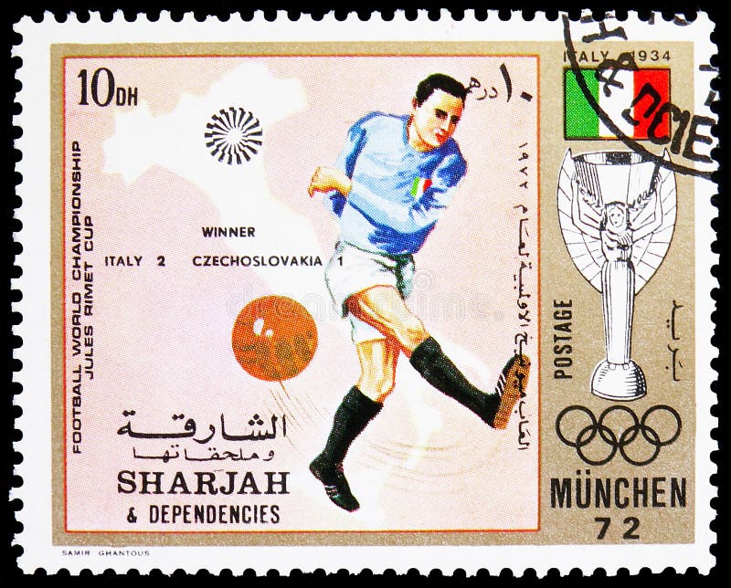 Calcio Prophila Collection Sharjah 1142A-1151A 1972 Jules-Rimet-Cup Francobolli per i Collezionisti Completa Edizione 