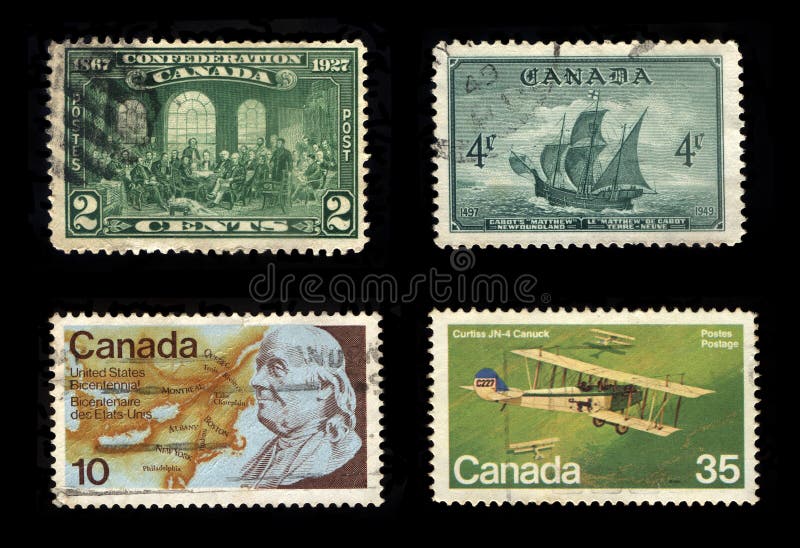 Postage Stamps of Canada editorial stock photo. Image of correspondence