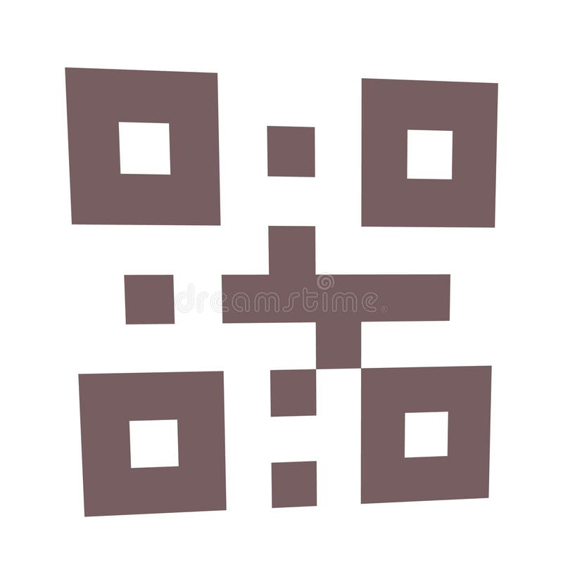 Postal parcel QR-code sticker design royalty free illustration