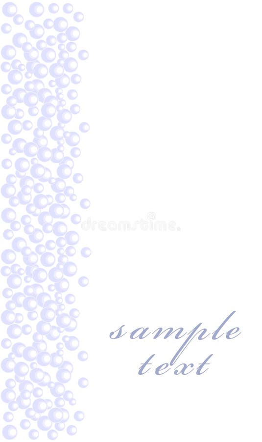 Postcard with blue bubbles