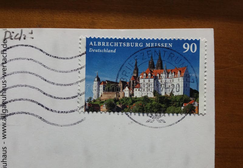 Postcard from Germany editorial photography. Image of shipping 103951247