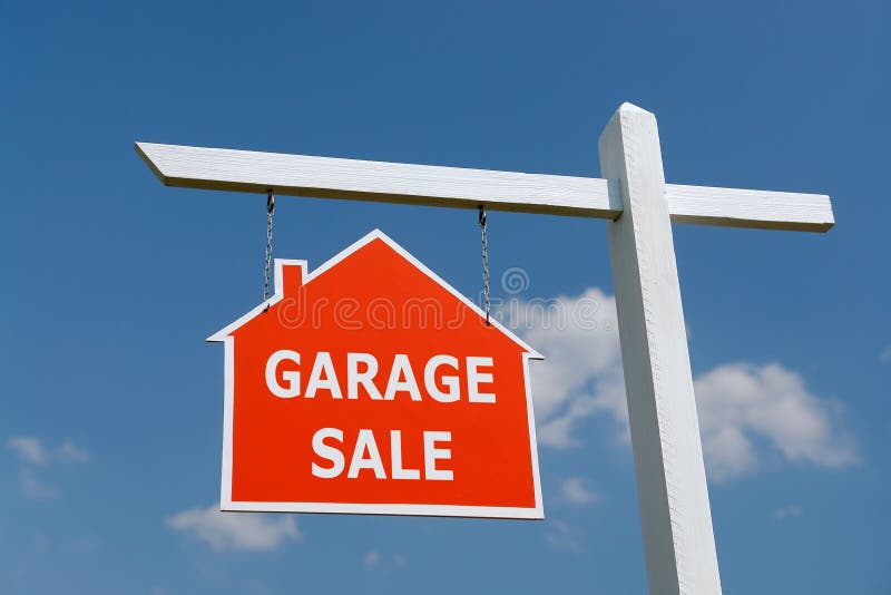 Poste indicador de la venta de garage