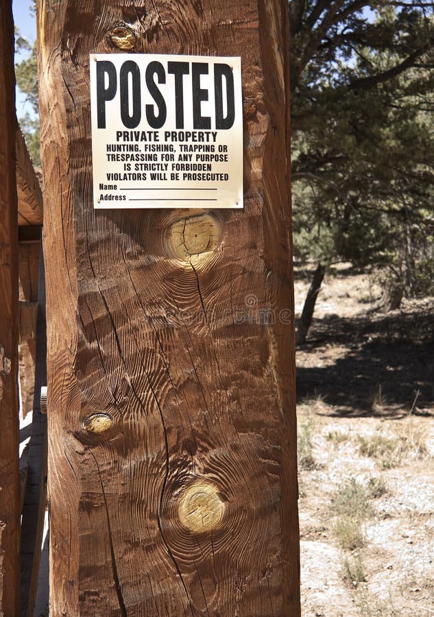 Posted Private Property Sign Stock Photo Image of land, private 25548044