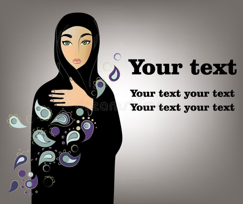 Poster with an Arab stock illustration. Illustration of beauty - 52065477