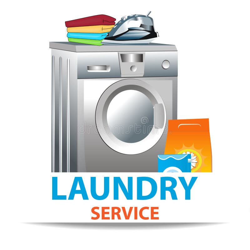 Poster or banner for laundry service. Vector illustration.