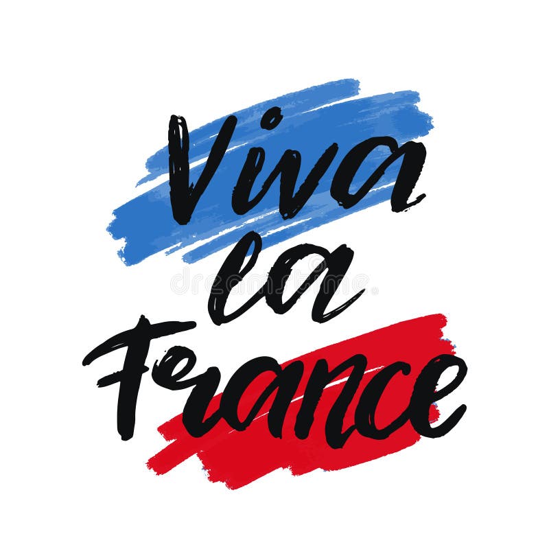 Poster for Bastille Day. Viva La France or 14th of July Lettering ...