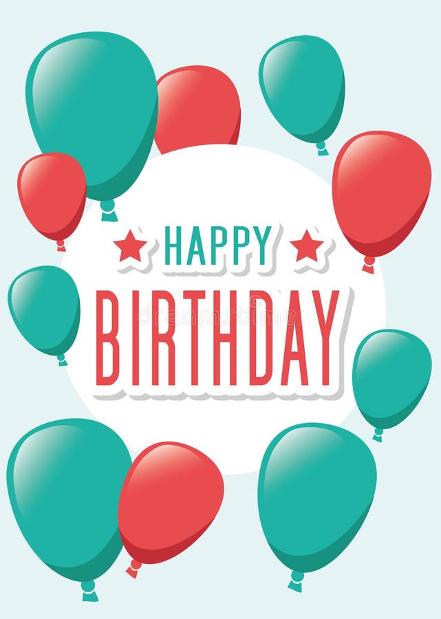 Poster Card Illustration Graphic Vector Happy Birthday To You Stock ...