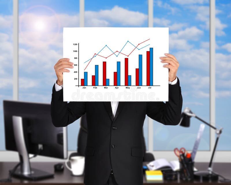 Poster with chart stock image. Image of chart, cloud 45049603