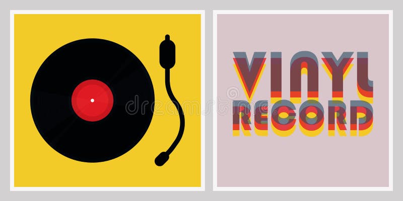 Poster del vinile. musica con illustrazione vettoriale illustrazione di stock