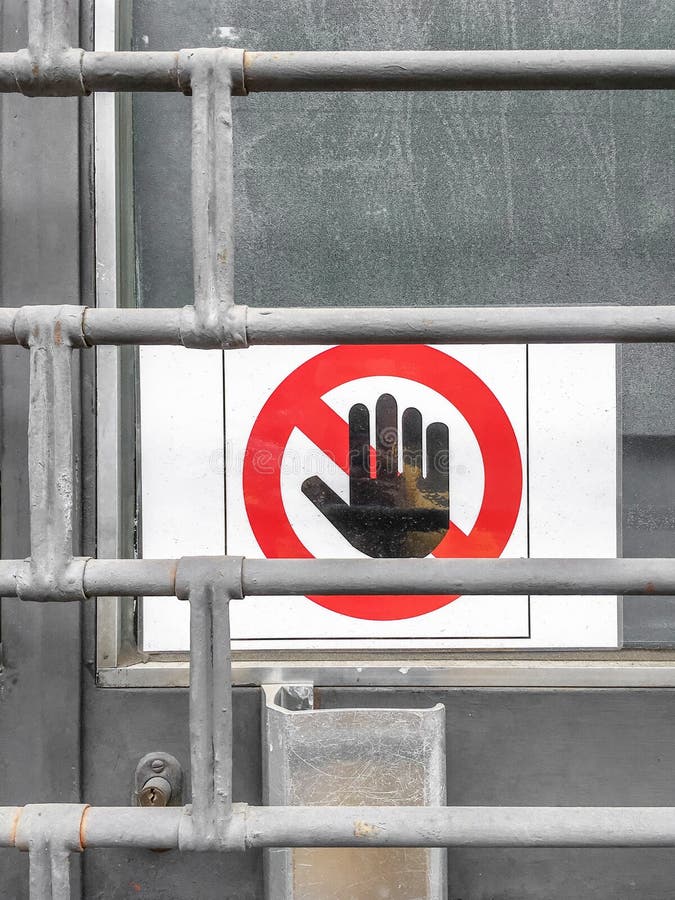 Poster of the Forbidden Zone Stock Photo Image of restricted, machine