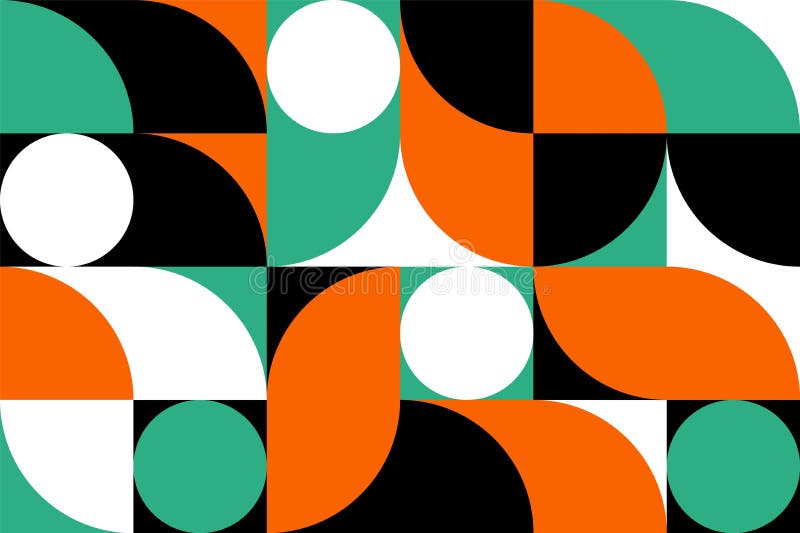 Poster geometric minimalist. imprimare modernă cu forme simple și forme de stil elvețian, plăci minime cu cercuri. vector stock illustration