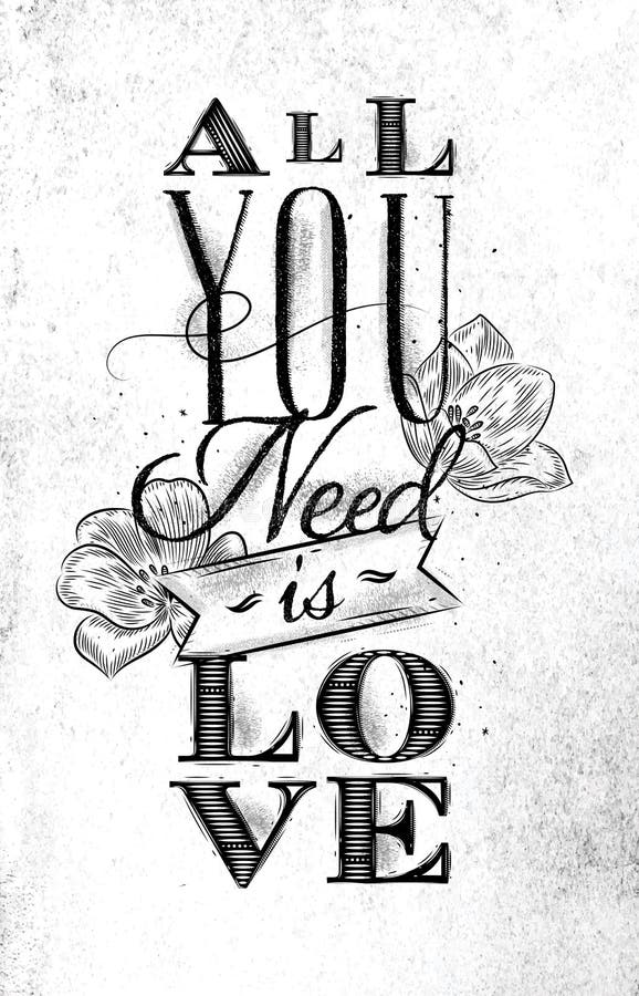 Illustration All you need is love