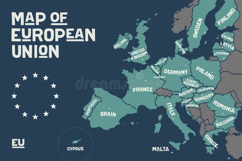 European Union World Map Countries Name List