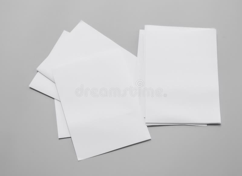 Download Poster Mock-ups Paper, White Paper Isolated On Gray Background, Blank Portrait Paper A4 ...