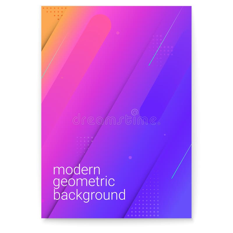 Poster with modern gradient and minimalistic graphics. Concept of cover with dynamic shapes. Vector background for stock illustration Poster with modern gradient and minimalistic graphics. Concept of cover with dynamic shapes. Vector background for stock illustration