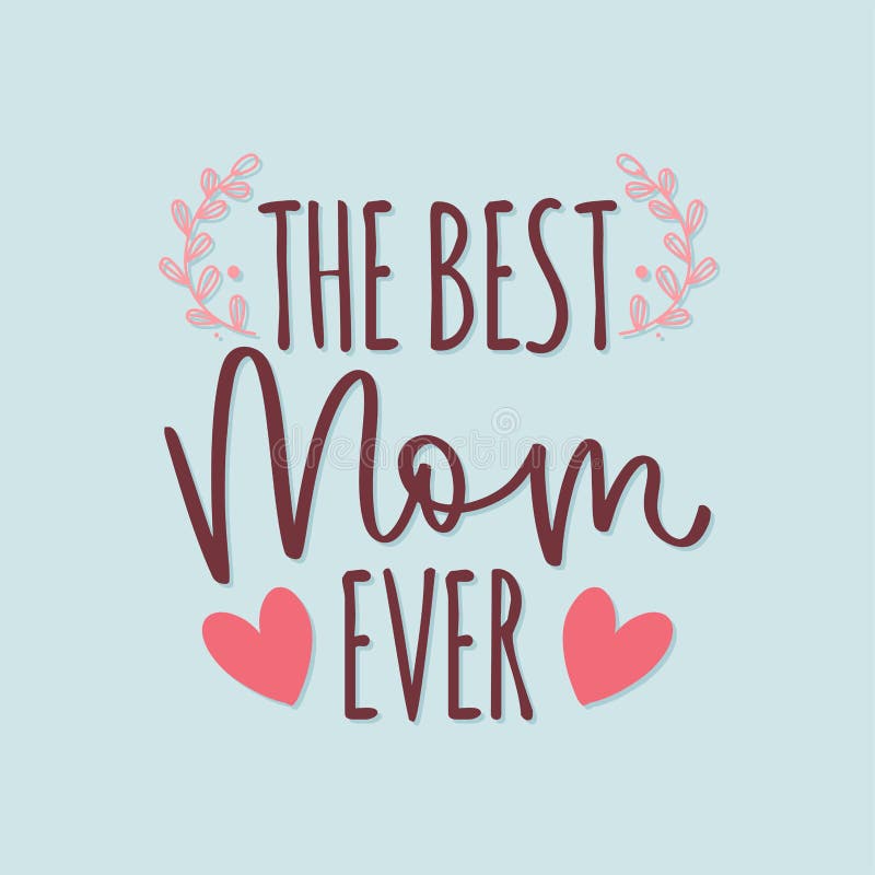 Poster for mom with text stock vector. Illustration of card 179345854