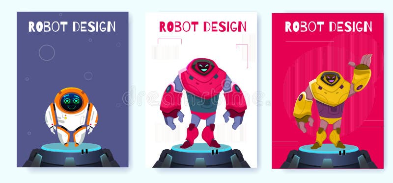 Poster Next Generation Creative Robot Design. Stock Vector - Illustration  of electronic, computer: 149156274