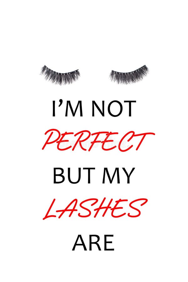 Pair of long false lashes over the white background