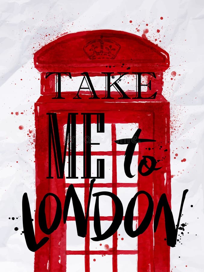 Poster phone booth royalty free illustration Poster phone booth royalty free illustration