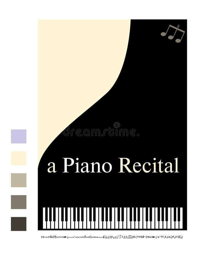poster for a piano recital stock vector illustration of musical piano recital flyer