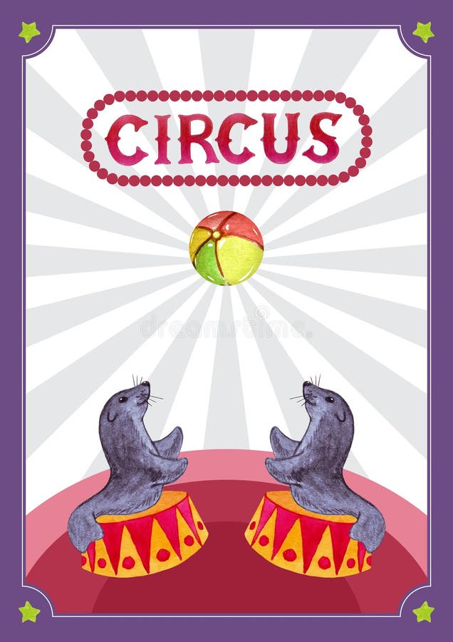 Template design for circus poster. stock illustration Template design for circus poster. stock illustration