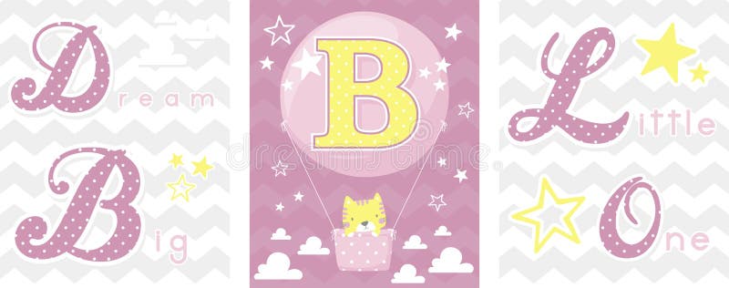 Dream big baby decor initial b