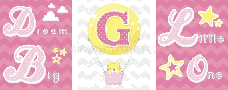 Dream big baby decor initial g