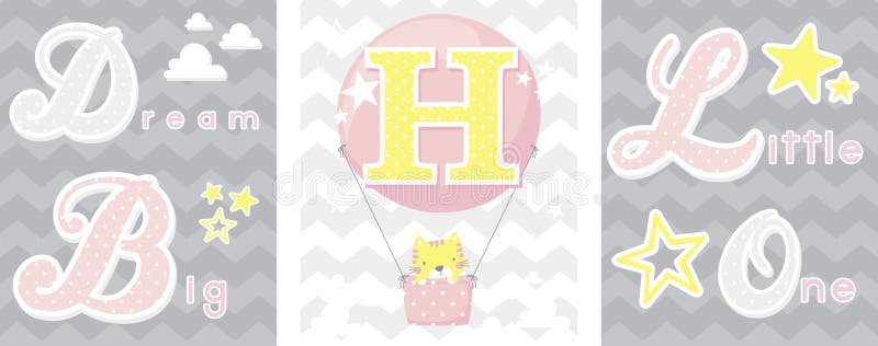 Dream big baby decor initial h