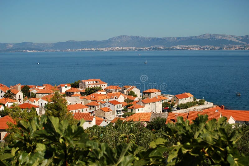 Picturesque scen of village of Postira on Brac isl