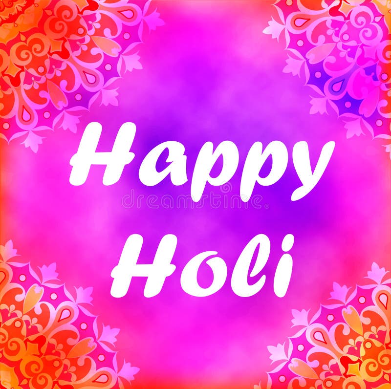 Postkarte auf dem Festival von Farben in Indien-holi vektor abbildung Postkarte auf dem Festival von Farben in Indien-holi vektor abbildung