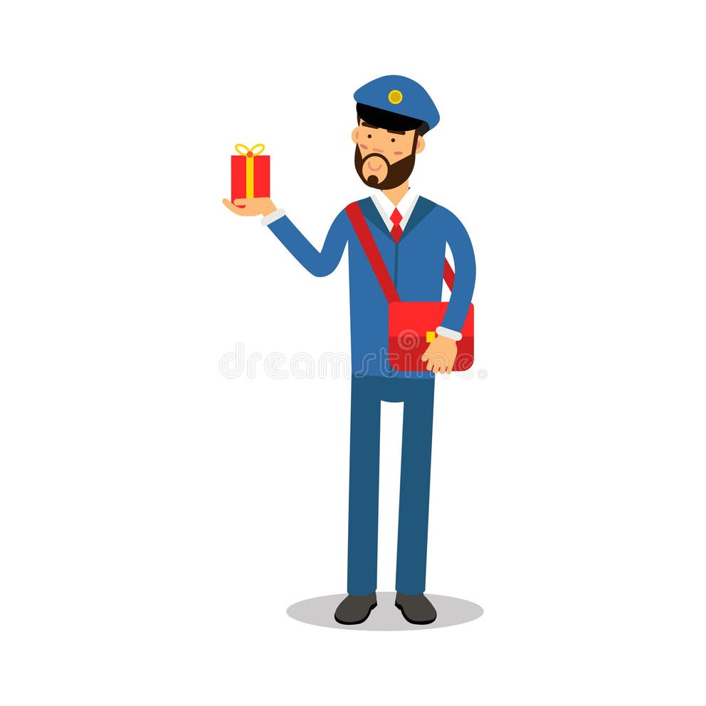 Cartoon Mailman Delivering Letter Stock Illustrations 495 Cartoon