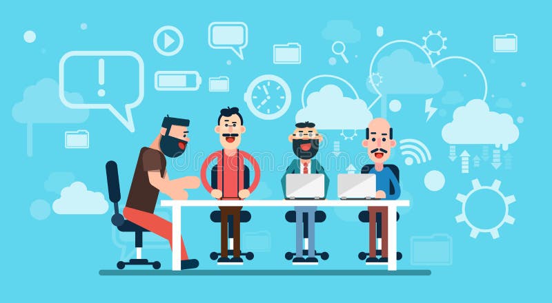Posto di lavoro del fondo di Team Working Abstract Business Technology delle persone di affari illustrazione vettoriale Posto di lavoro del fondo di Team Working Abstract Business Technology delle persone di affari illustrazione vettoriale