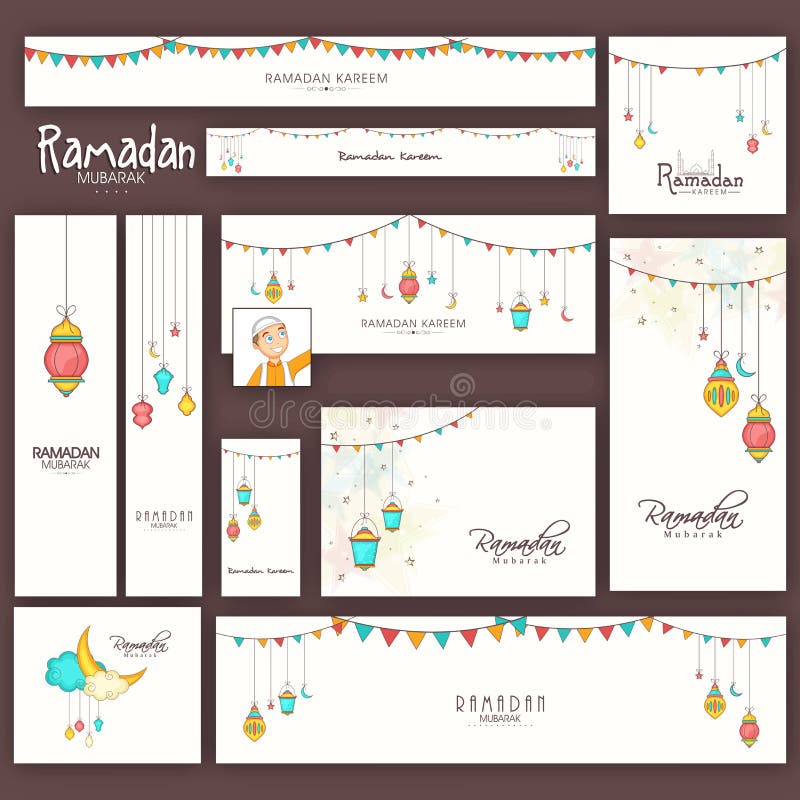 Posts y jefes sociales de la celebración de Ramadan Kareem medios libre illustration Posts y jefes sociales de la celebración de Ramadan Kareem medios libre illustration
