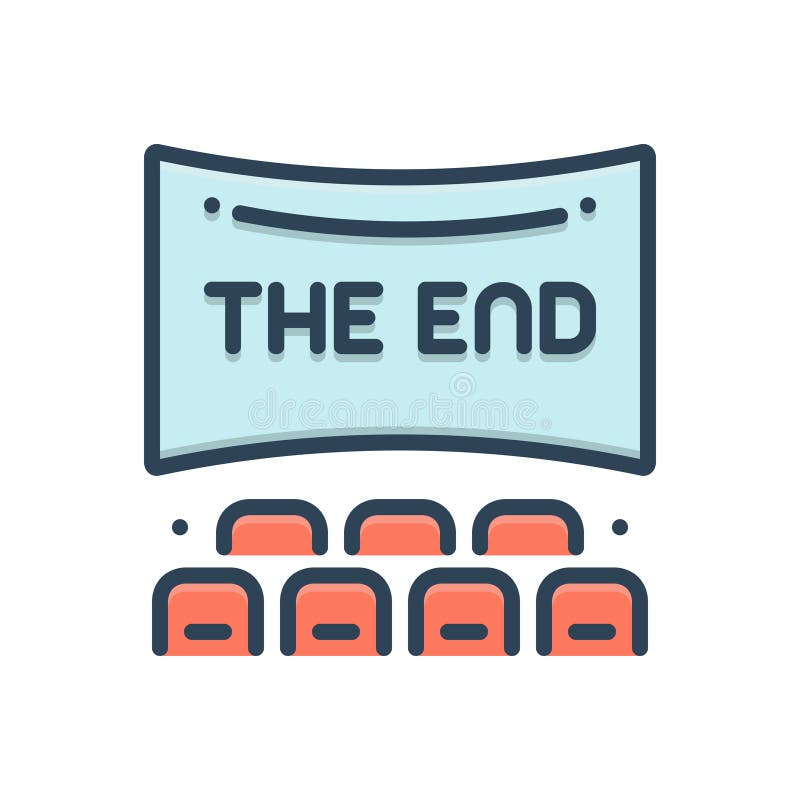 Color illustration icon for Postscript, epilogue and denouement vector illustration