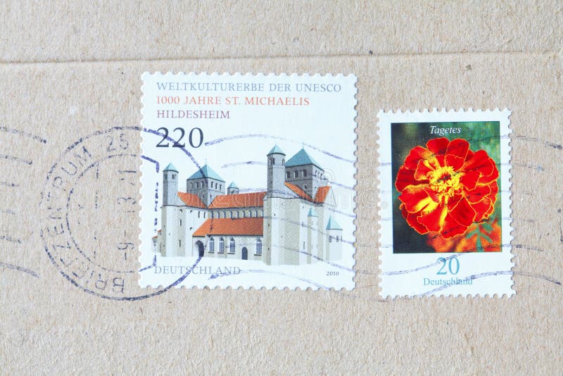 Poststamp editorial photography. Image of ostfildern 77343587