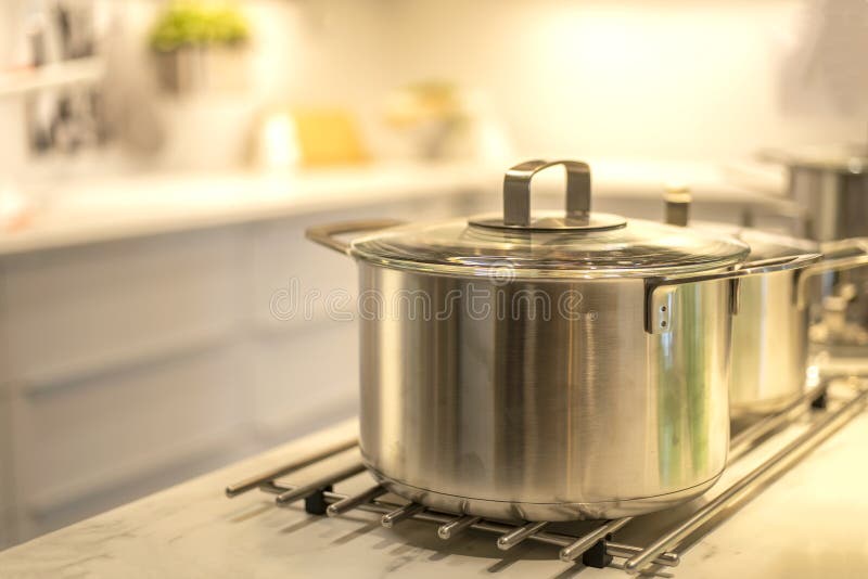 The Pot is on the Electric Stove Stock Photo Image of contemporary