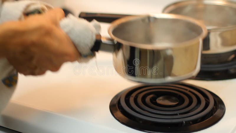 Pot Boiling Water On Stove Rapid Stock Footage Video (100% Royalty-free)  1967887