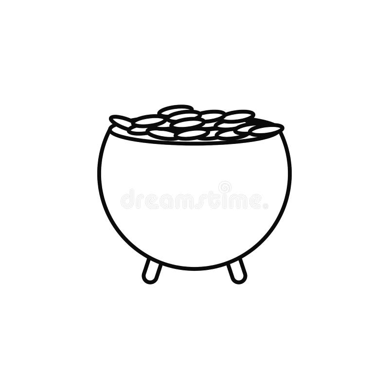 Pot Gold Outline Stock Illustrations 523 Pot Gold Outline Stock