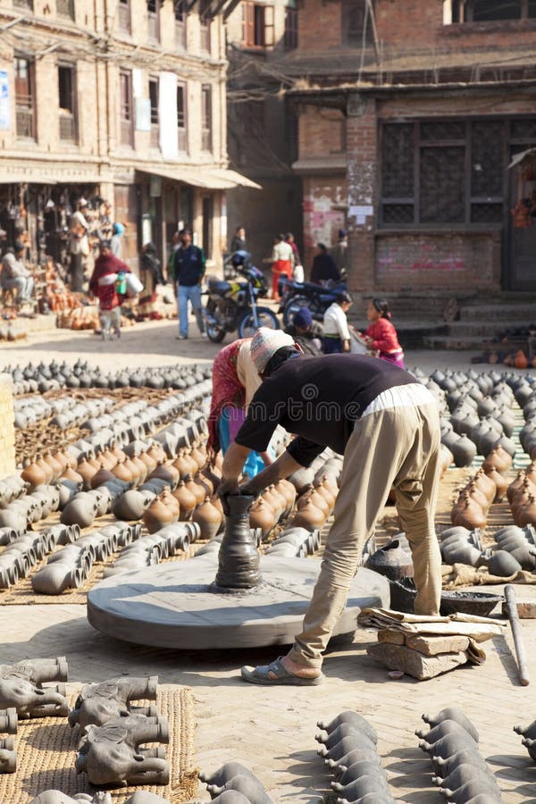 Pot Maker, Bhaktapur, Nepal Editorial Stock Image Image of nepal