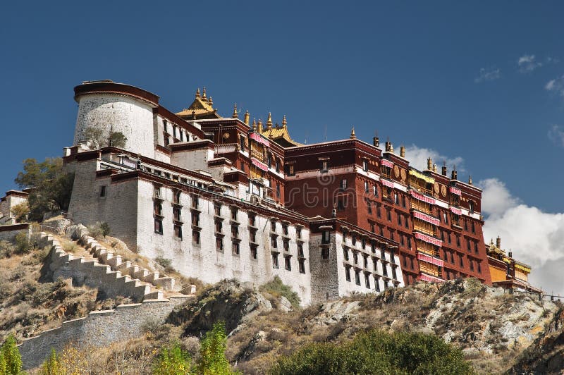 Potala palace in Lhasa royalty free stock images
