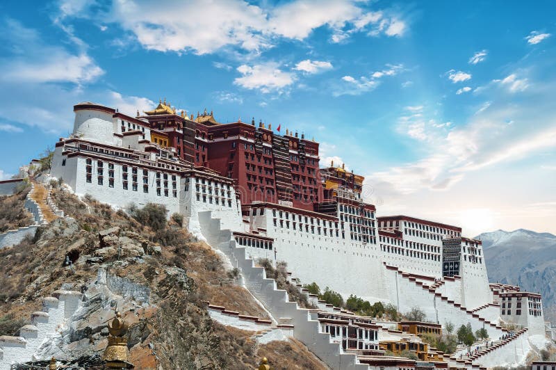 Potala Palace in Lhasa ( Tibet ) on clear day