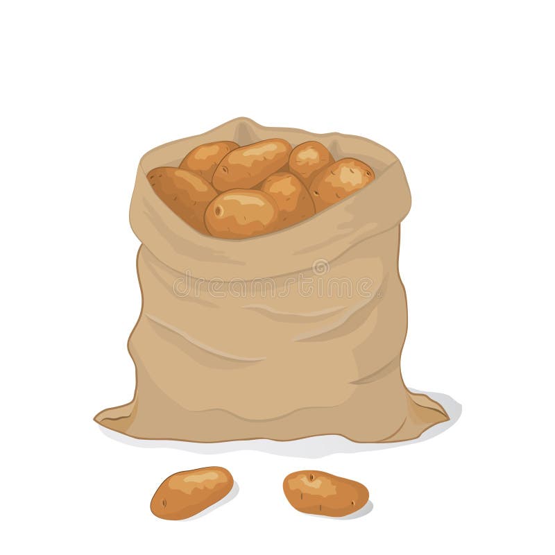 Potato in a Bag. Vector Illustration Stock Vector Illustration of