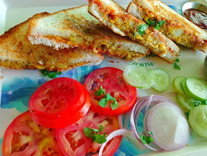 Potato Bread sandwich stock image. Image of restaurant 251451001