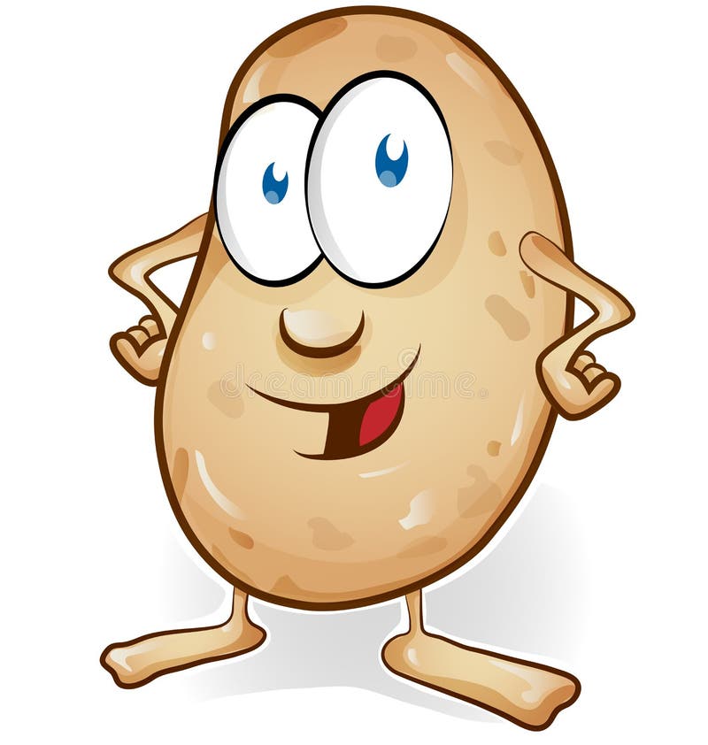 Potato cartoon isolated stock vector. Illustration of plant - 54670907