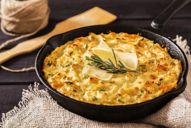 Potato Casserole with cheese royalty free stock photo