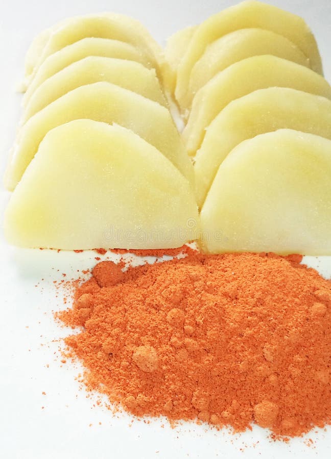 Potato with chili powder stock image. Image of plant 47271971